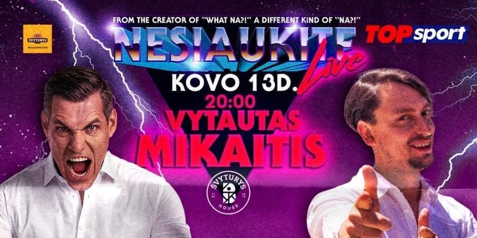 Pirkti bilietus Nesiaukite live - Vytautas Mikaitis Klaipėda, Švyturys Bhouse Kovas 13