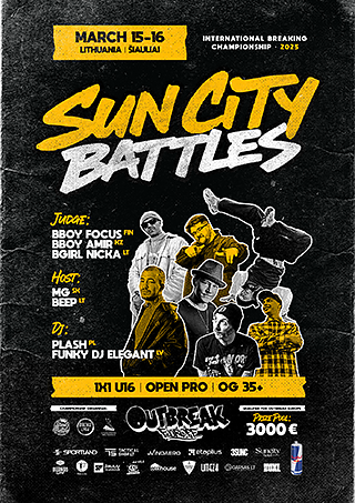 Pirkti bilietus PARTICIPANT TICKET | Sun City Battles ‘25 Šiauliai, Šiaulių koncertų salė Saulė Kovas 15-16