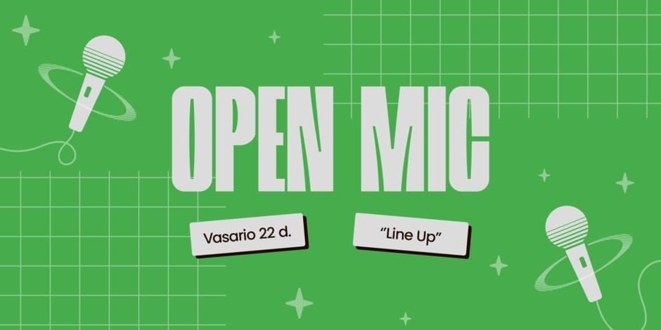 Pirkti bilietus Com.Unija Open Mic | Line-Up Vilnius, Line Up Vasaris 22