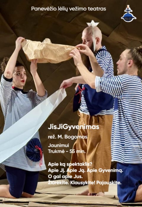 Pirkti bilietus „Jis Ji Gyvenimas“, rež. M.Bogomas Panevėžys, Panevėžio lėlių vežimo teatras Kovas 14