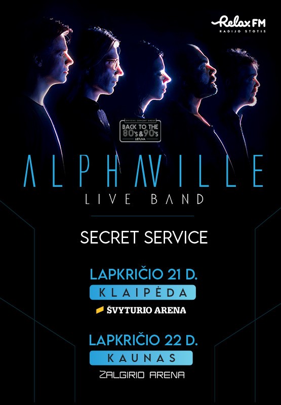 Pirkti bilietus (Klaipėda) ALPHAVILLE Best Of 40 Years! | SECRET SERVICE Klaipėda, Klaipėdos Švyturio arena Lapkritis 21