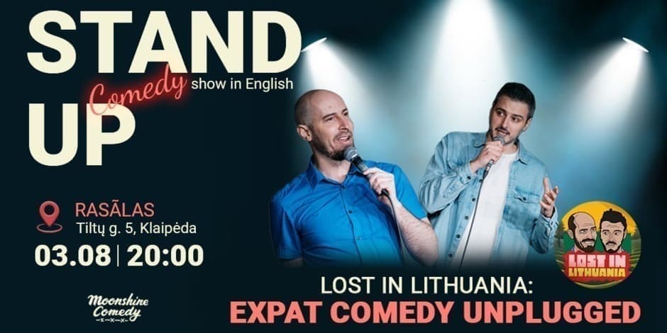 Pirkti bilietus Lost In Lithuania: Expat Comedy Unplugged Klaipėda, Baras Rasãlas Kovas 08