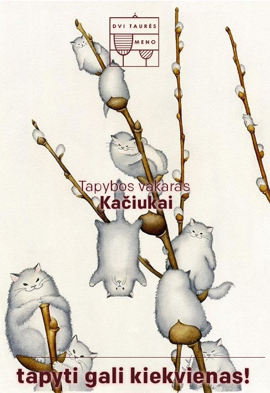 Купить билеты Tapybos vakaras: Kačiukai Vilnius, Dvi taurės meno tapybos studija - dvaras Апрель 16