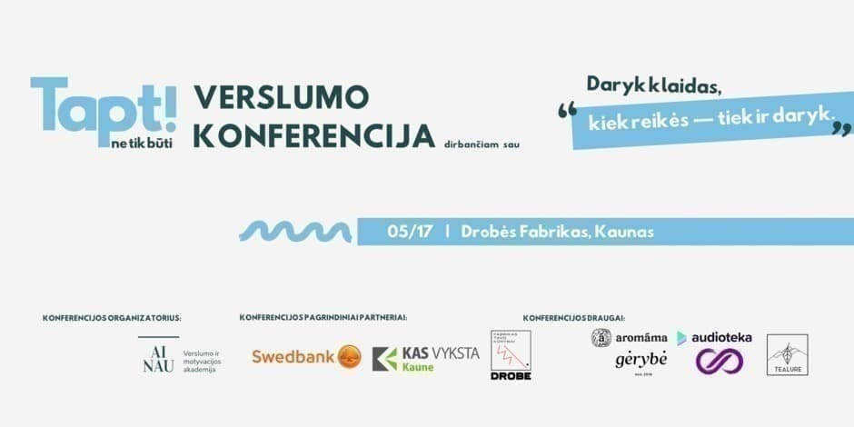 Pirkti bilietus VERSLUMO KONFERENCIJA 2025 Kaunas, Drobės fabrikas Gegužė 17