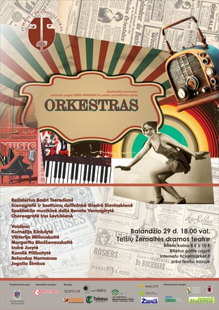 Buy tickets Spektaklis-koncertas „Orkestras“ Telšiai, Žemaitės dramos teatras April 29