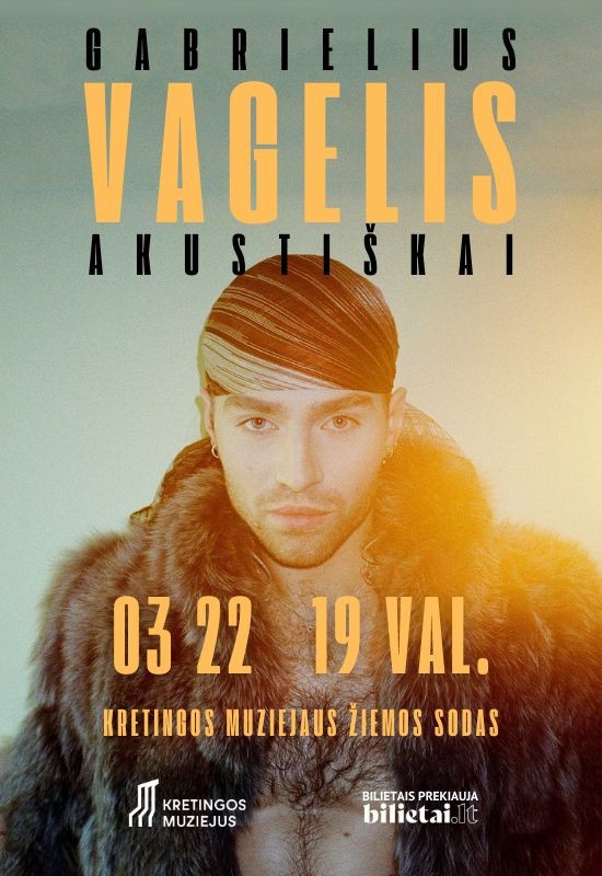 Pirkti bilietus Gabrielius Vagelis | Akustiškai Kretinga, Kretingos muziejus Kovas 22
