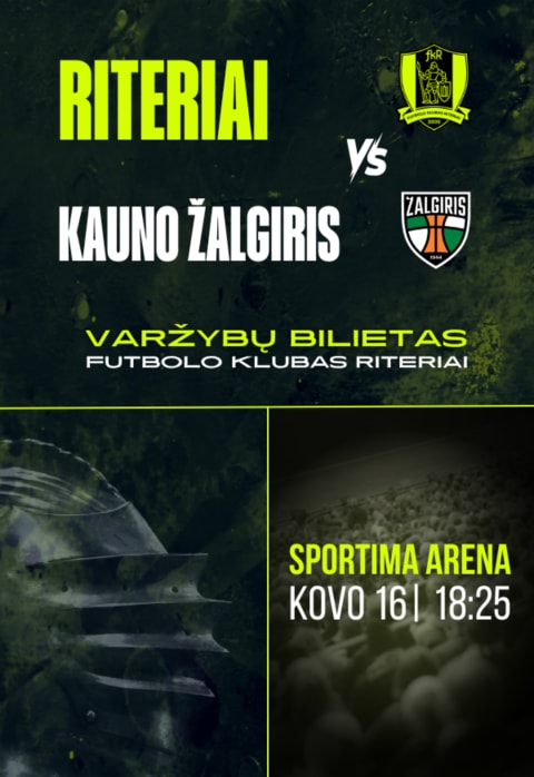 Купить билеты Vilniaus „Riteriai“ - Kauno „Žalgiris“ Vilnius, SPORTIMA arena Март 16