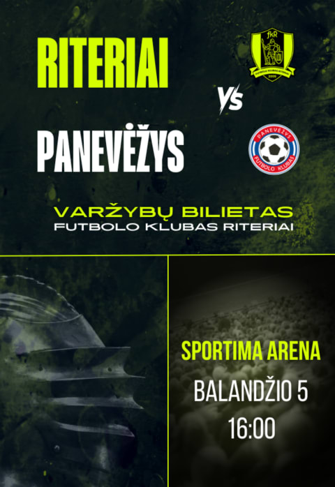 Pirkti bilietus Vilniaus „Riteriai“ - Panevėžio „Panevėžys“ Vilnius, SPORTIMA arena Balandis 05