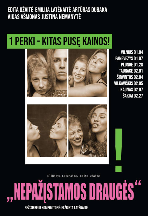 Pirkti bilietus Spektaklis „Nepažįstamos draugės“ Plungė, Plungės kultūros centras Sausis 28