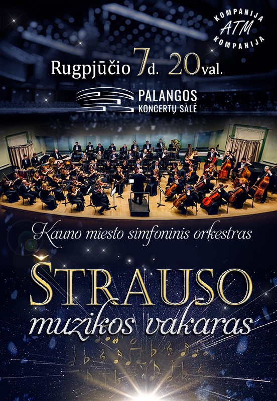 Pirkti bilietus ŠTRAUSO MUZIKOS VAKARAS (Palanga) Palanga, Palangos koncertų salė Rugpjūtis 07