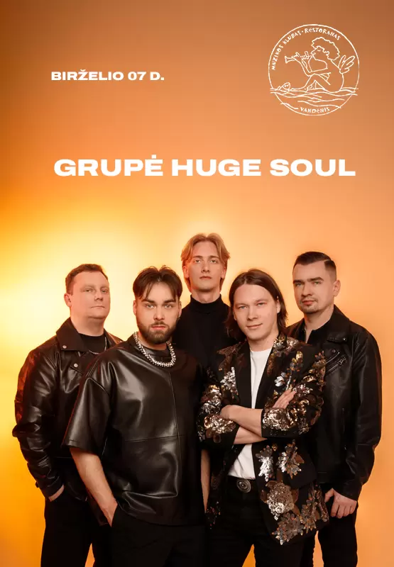 Купить билеты Geriausios legendinės grupės HIPERBOLĖ dainos su grupe Huge Soul Palanga, Muzikos klubas Vandenis Июнь 07