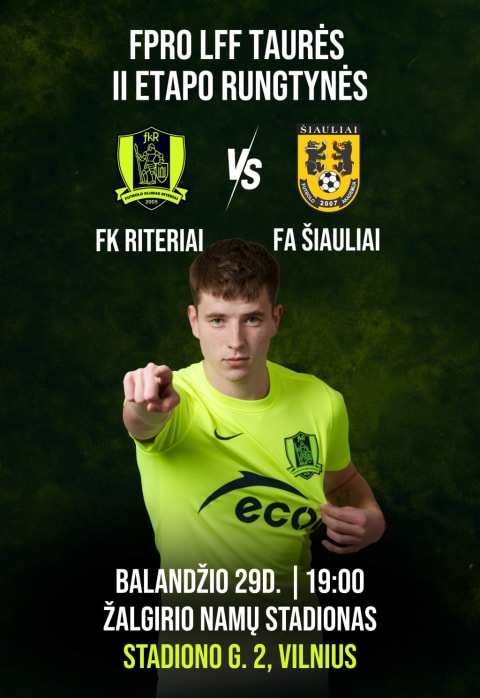 Pirkti bilietus FPRO LFF taurės II etapo rungtynės Vilnius, Žalgirio namų stadionas Balandis 29