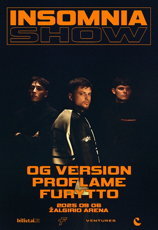 Pirkti bilietus INSOMNIA SHOW | OG Version x Furytto x Proflame Kaunas, Kauno Žalgirio arena Rugsėjis 06