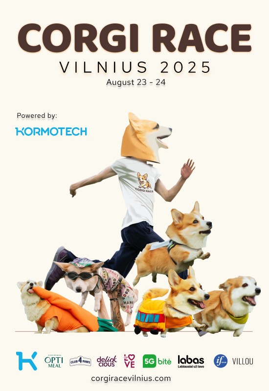 Купить билеты Corgi Race Vilnius 2025 Vilnius, Vilniaus Vingio parkas Август 23