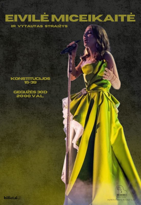 Pirkti bilietus Downtown Piano Lab akustiškai. Whitney Houston and Jazz. Eivilė Miceikaitė ir Vytautas Straižys Vilnius, Downtown Piano Lab Gegužė 30