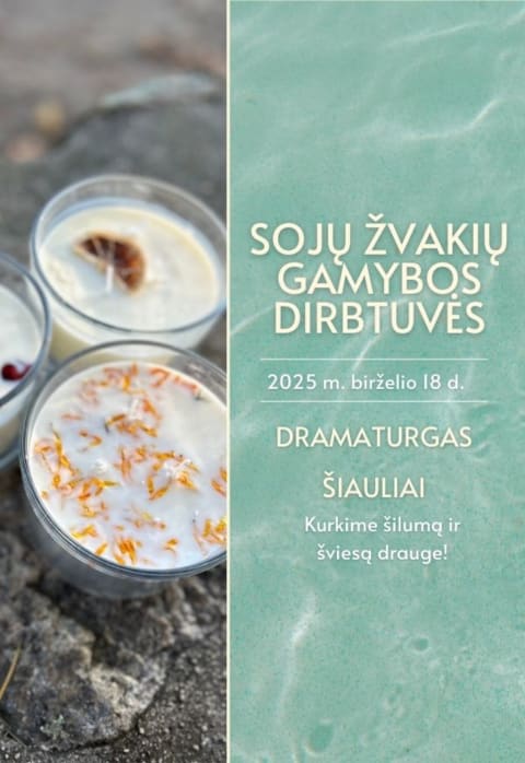 Pirkti bilietus Kūrybiškas žvakių vakaras „Dramaturgas“ erdvėje! Šiauliai, Baras „Dramaturgas“ Birželis 18