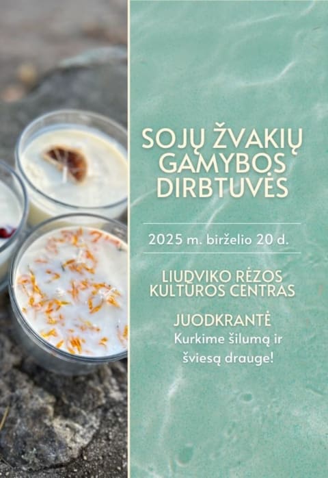 Buy tickets Kūrybiška vasara Liudviko Rėzos kultūros centre – žvakių liejimo vakaras! Juodkrantė, Liudviko Rėzos kultūros centras June 20