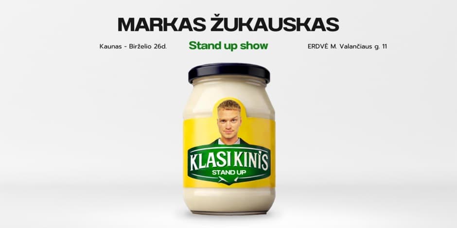 Pirkti bilietus Markas Žukauskas “KLASIKINIS” Stand up Kaunas Kaunas, Erdvė Birželis 26