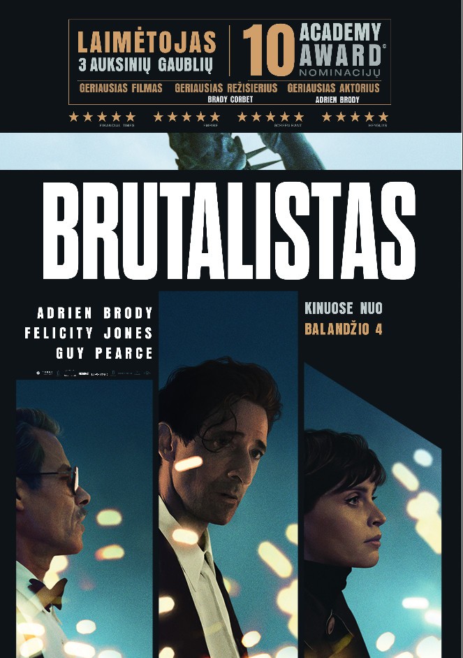 Pirkti bilietus Brutalistas (Skalvija) Vilnius, SKALVIJA kino centras Gegužė 31
