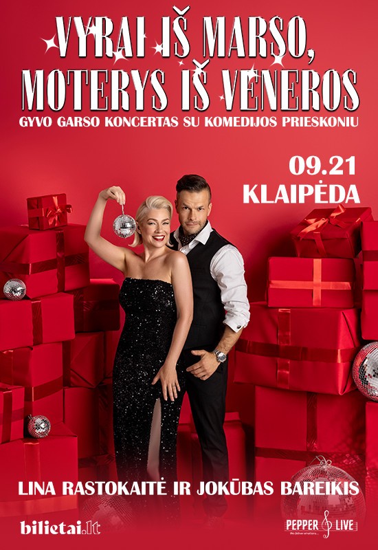 Pirkti bilietus Vyrai iš Marso, moterys iš Veneros | Klaipėda Klaipėda, Klaipėdos koncertų salė Rugsėjis 21