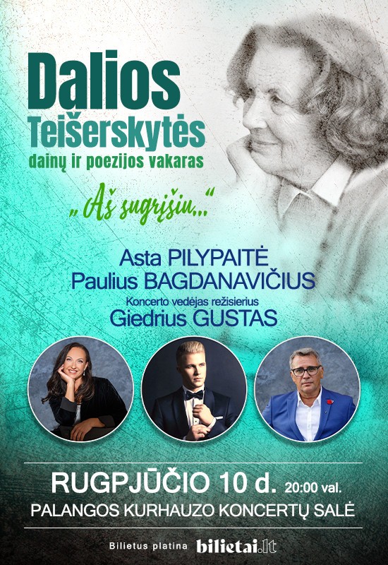 Pirkti bilietus Dalios Teišerskytės dainų ir poezijos vakaras 