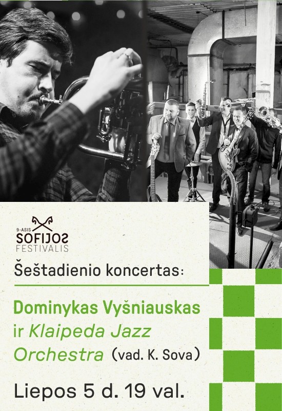 Pirkti bilietus Šeštadienio koncertas: Dominykas Vyšniauskas ir Klaipeda Jazz Orchestra Kulių seniūnija, Kulių kultūros centras Liepa 05