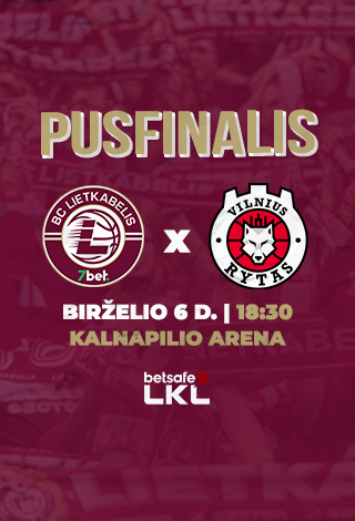 Buy tickets Pusfinalis: „7bet-Lietkabelis“ – Vilniaus „Rytas“ Panevėžys, Kalnapilio arena June 06