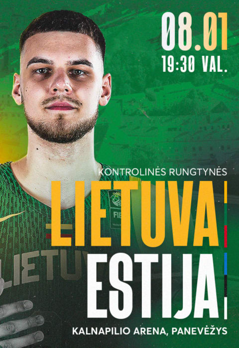 Pirkti bilietus Lietuvos vyrų krepšinio rinktinės kontrolinės rungtynės: Lietuva-Estija Panevėžys, Kalnapilio arena Rugpjūtis 01