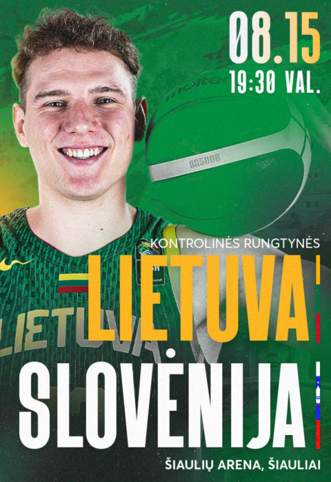 Buy tickets Lietuvos vyrų krepšinio rinktinės kontrolinės rungtynės: Lietuva-Slovėnija Šiauliai, Šiaulių arena August 15