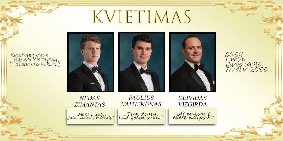 Pirkti bilietus Live tinklalaidė “Bazaras? Bazaras” Vilnius, Line Up Birželis 09