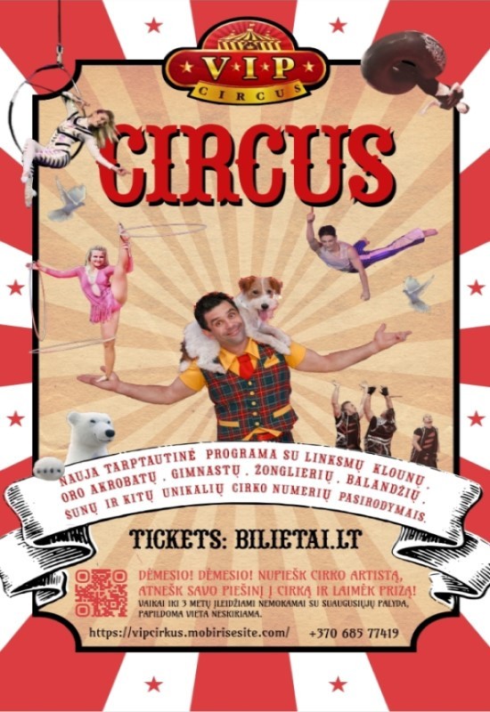Buy tickets VIP cirkas | Kretinga Kretinga, Cirko palapinė prie LIDL | Kretinga June 15