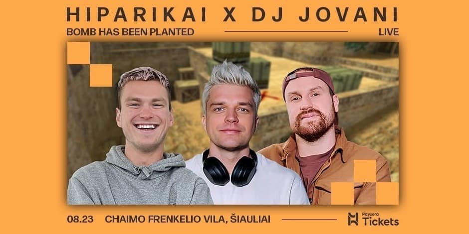 Buy tickets Hiparikai Live: Jonas Nainys Jovani Šiauliai, Chaimo Frenkelio vila August 23