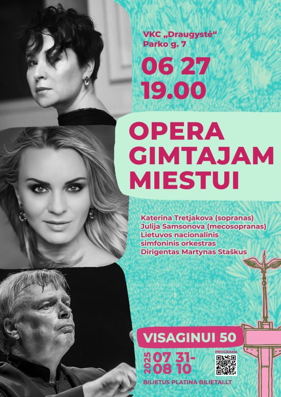 Pirkti bilietus Opera gimtajam miestui | Koncertas Visaginas, Visagino kultūros centras, Draugystė Birželis 27