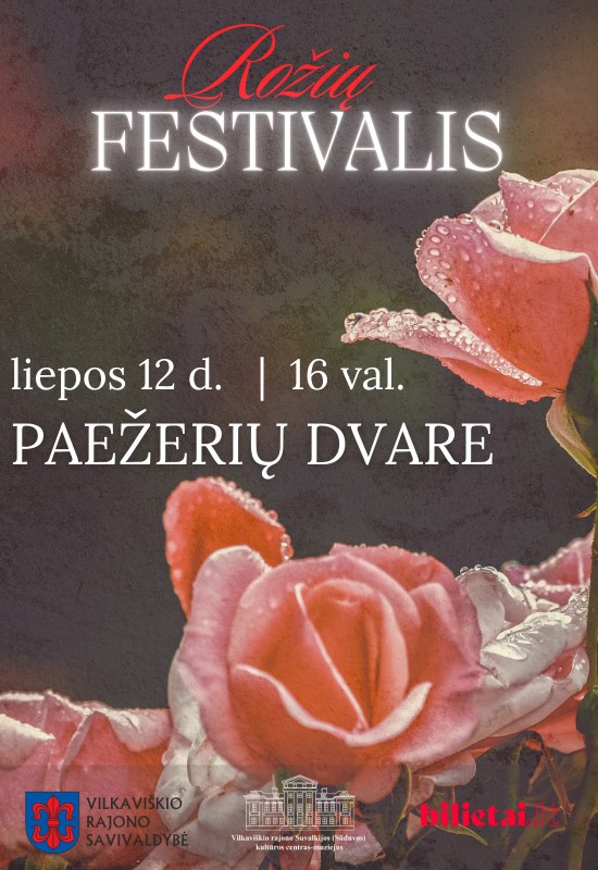 Pirkti bilietus Rožių festivalis'25 Šeimenos seniūnija, Paežerių dvaro sodyba Liepa 12