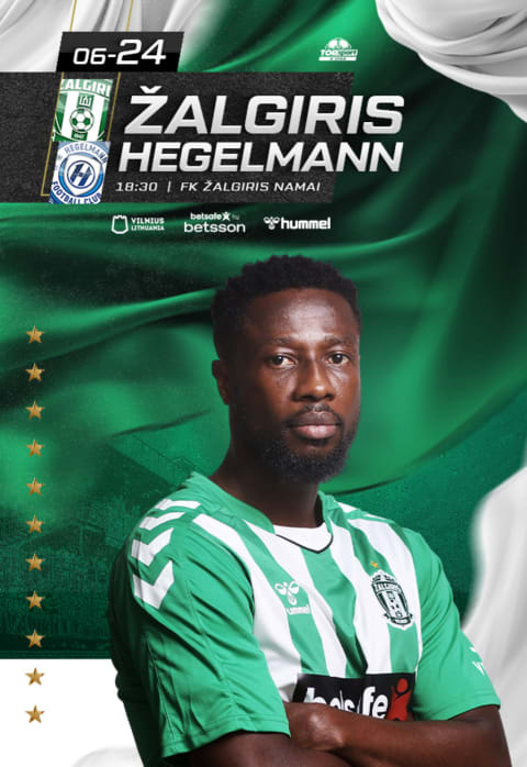 Pirkti bilietus Topsport A lyga: FK „Žalgiris“ – „Hegelmann“ Vilnius, Žalgirio namų stadionas Birželis 24