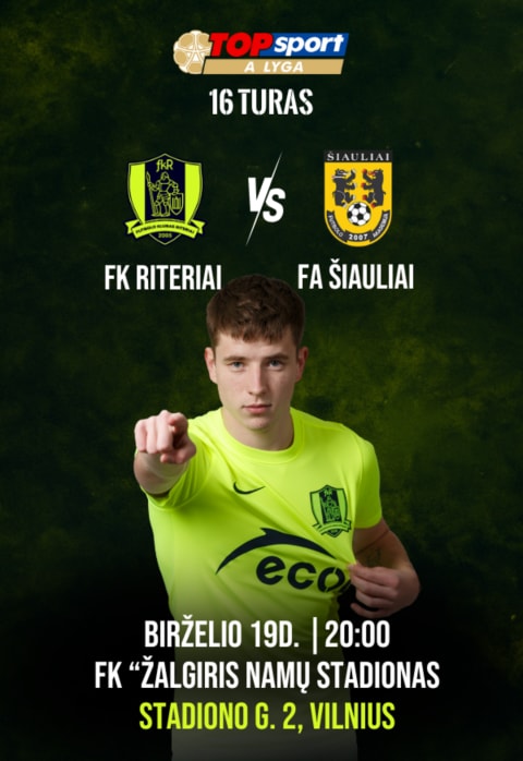 Pirkti bilietus Vilniaus „Riteriai“ – Šiaulių „Šiauliai“ Vilnius, Žalgirio namų stadionas Birželis 19
