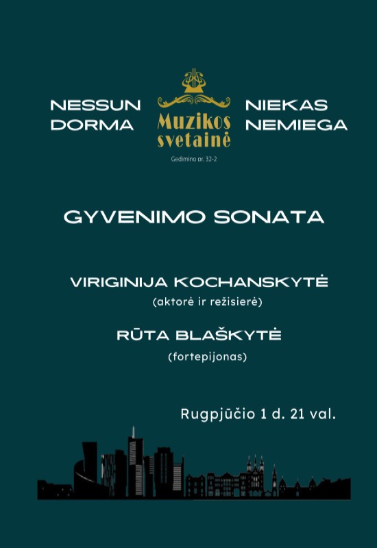 Pirkti bilietus SERENADOS: GYVENIMO SONATA Vilnius, MUZIKOS SVETAINĖ Rugpjūtis 01