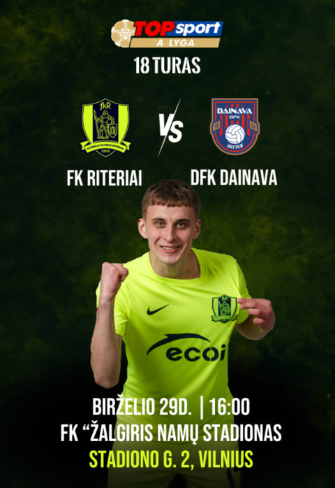 Pirkti bilietus FK „Riteriai“ – DFK „Dainava“ Vilnius, Žalgirio namų stadionas Birželis 29