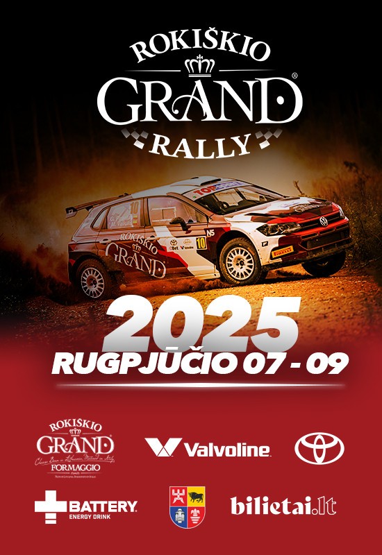 Pirkti bilietus Rokiškio Grand Rally 2025 Rokiškis, Rokiškis ir jo apylinkės Rugpjūtis 08-09