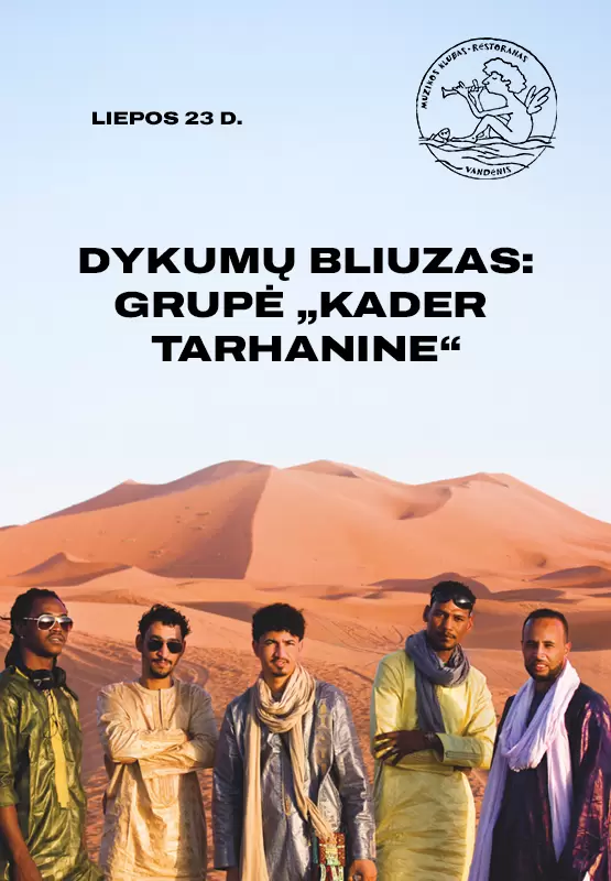 Pirkti bilietus “Dykumų bliuzas“: Grupė „Kader Tarhanine“ (Malis) Palanga, Muzikos klubas Vandenis Liepa 23