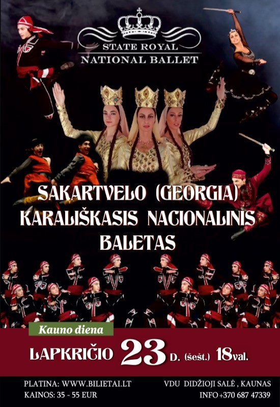 Pirkti bilietus Sakartvelo (Georgia) Karališkasis nacionalinis baletas | Kaunas Kaunas, VDU didžioji salė Lapkritis 23