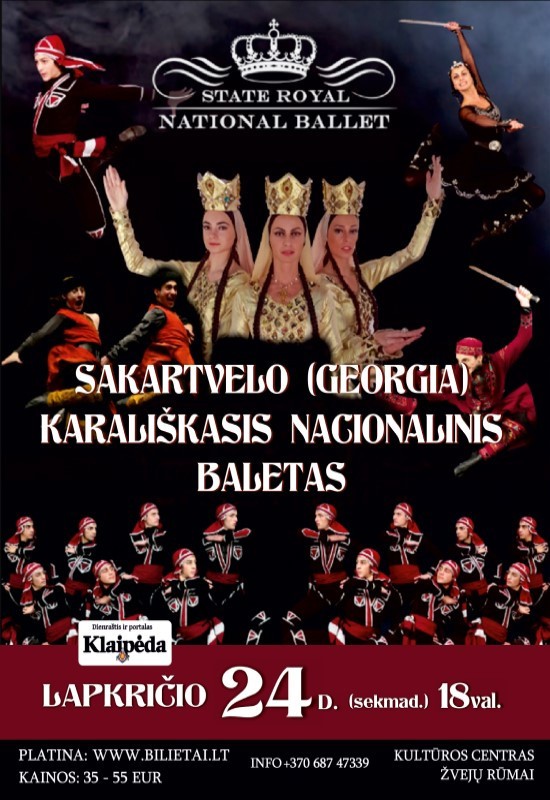 Pirkti bilietus Sakartvelo (Georgia) Karališkasis nacionalinis baletas | Klaipėda Klaipėda, Kultūros centras Žvejų rūmai Lapkritis 24