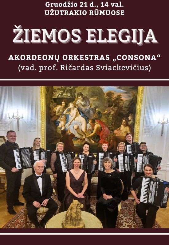 Pirkti bilietus ŽIEMOS ELEGIJA Trakai, Užutrakio dvaro sodybos rūmai Gruodis 21