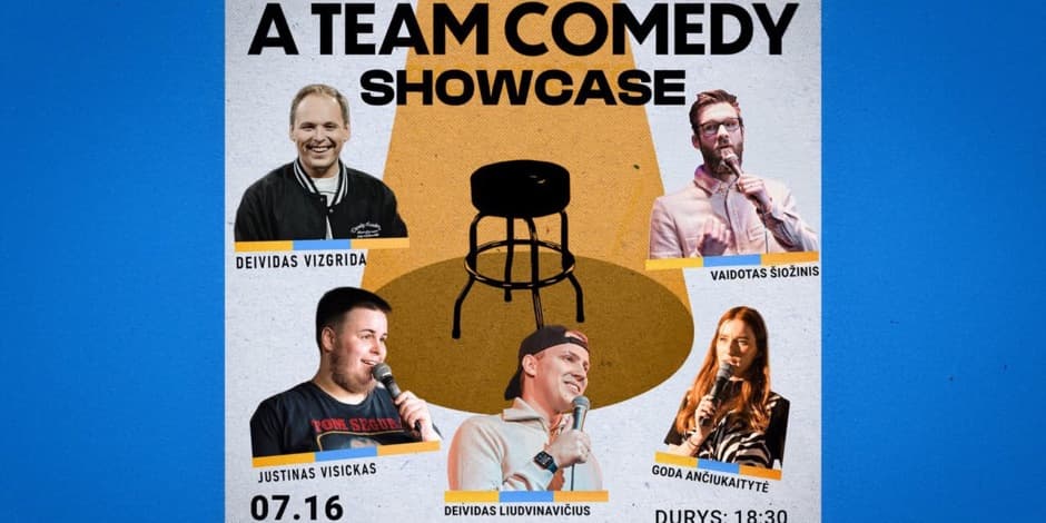 Pirkti bilietus A Team comedy showcase (Kaunas) Kaunas, Metropolis venue Liepa 16
