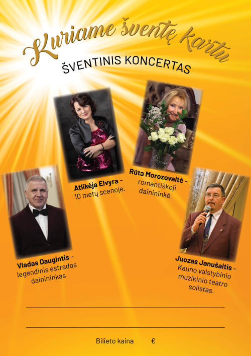 Buy tickets Kuriame šventę kartu Kuršėnai, Kuršėnų kultūros centras September 13