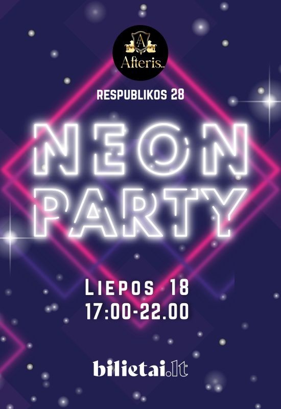 Pirkti bilietus Junior neon party  | Panevėžys Panevėžys, Naktinis klubas ir renginių erdvė AFTERIS Liepa 18
