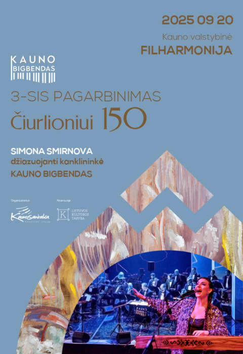 Pirkti bilietus 3-asis PAGARBINIMAS ČIURLIONIUI: Džiazas. Kanklės. Vizijos Kaunas, Kauno valstybinė filharmonija Rugsėjis 20