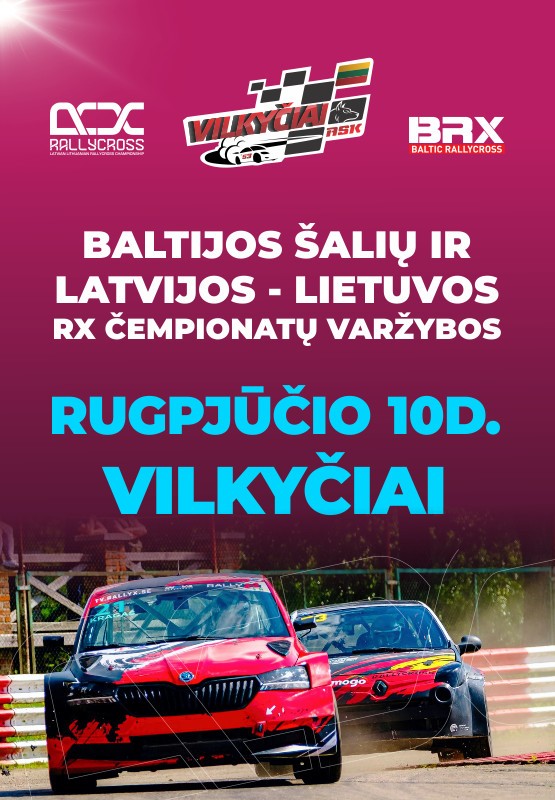 Pirkti bilietus 2025 m. Baltijos šalių ralio kroso čempionato 4 etapas ir Latvijos-Lietuvos ralio kroso čempionato 5 etapas Šilutė, Vilkyčių autosporto kompleksas Rugpjūtis 10