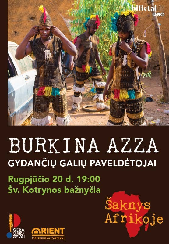 Купить билеты Burkina Azza (Burkina Fasas) koncertas Vilnius, Šv. Kotrynos bažnyčia Август 20