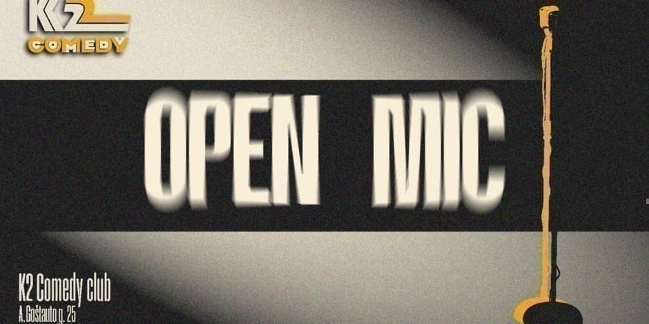Купить билеты K2 Comedy - Atviras Mikrofonas (Sekmadienis) Vilnius, K2 Comedy Club Июль 27